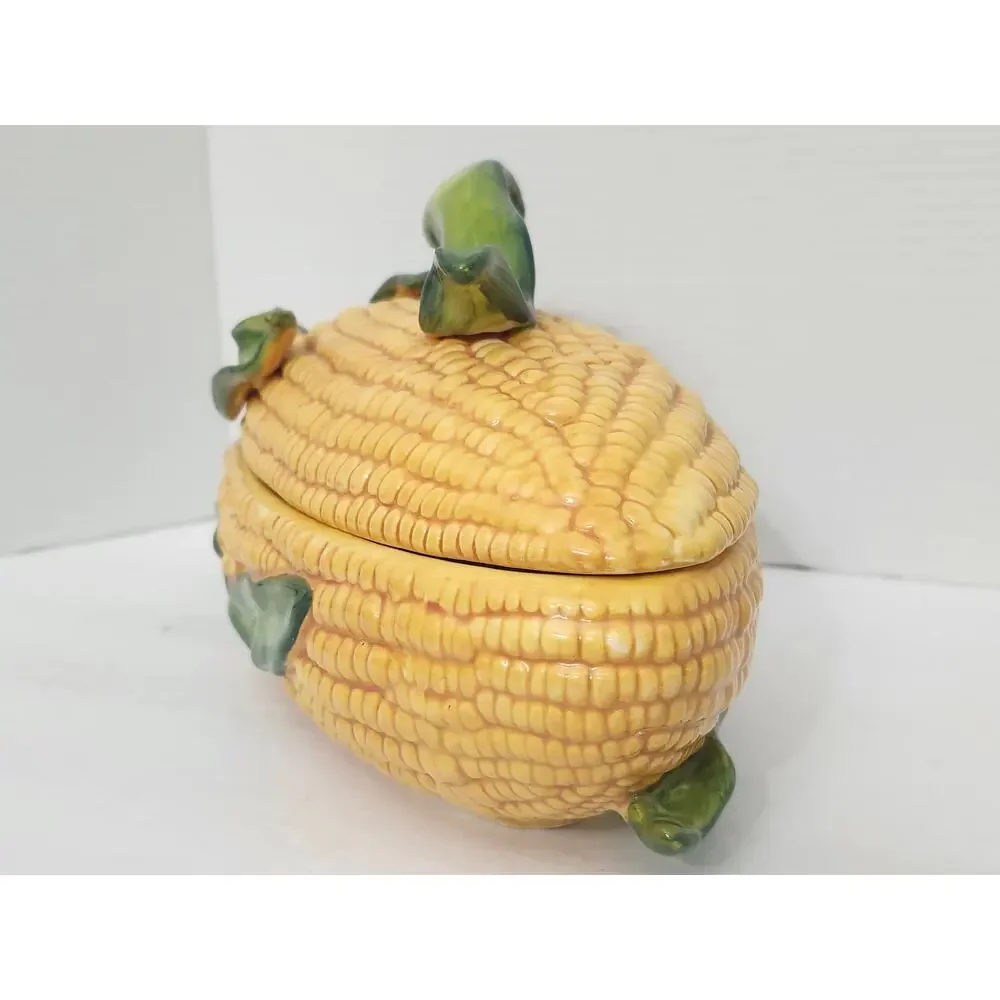 Temp-tations Figural Corn Cob Serving Set Bowl Plates Skewers